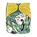 EcoAble Baby Charcoal Bamboo All-In-One AIO Cloth Diaper w/ Pocket, Size 10-35Lb (Seahorse)