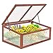 Giantex Garden Portable Wooden Green House Cold Frame Raised Plants Bed Protection (39.5