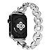 Lwsengme Compatible with Apple Watch Band 42/44mm, Women Girly Stainless Steel Bling Bracelet Compatible with 42mmiWatch Series 4,Series 3,Series 2,Series 1