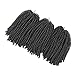 Spring Twist Hair Crochet Braids 8Inch Short Fluffy Curly Synthetic Braiding Hair Extensions Low Temperature Fiber for bomb twist passion twist hair (1B)