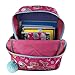 Girl's 6 in 1 Backpack Set With Lunch Bag, Pencil Case, Bottle, Keychain, Clip (Pink)