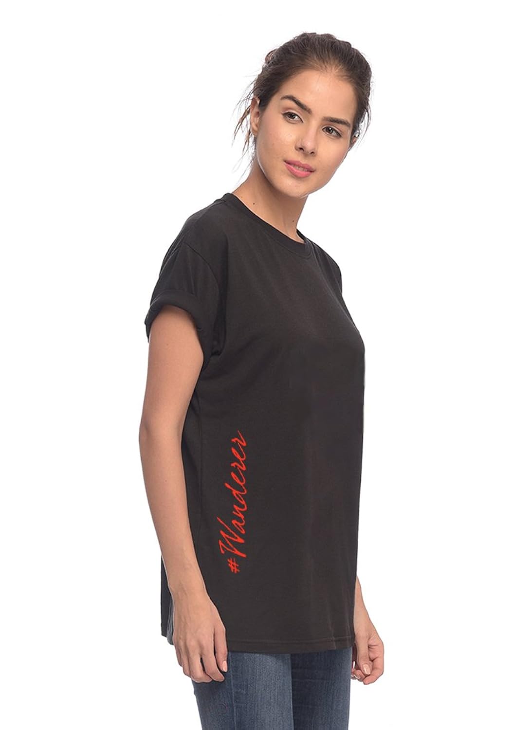 yoloclan wanderer women black t-shirt