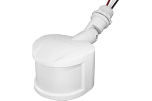 Onforu Motion Sensor, Dusk to Dawn Detector, Timer, Adjustable Detection Distance, 180 Degree Detection Range, Replacement Motion Security Flood Lights Sensor (White)