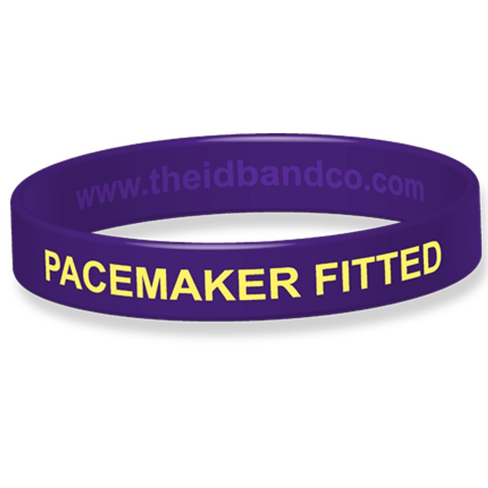 Pacemaker Fitted Silicone Wristband - 18cm - Purple