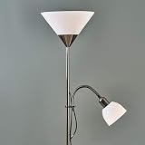 MiniSun Modern Black Brushed 2 Way Parent and Child Floor Lamp with LED Bulbs view 4