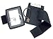 Armband Nylon Adjustable ID/Badge Holder with Zipper Pouch. Medium. Made in USA. (Black)