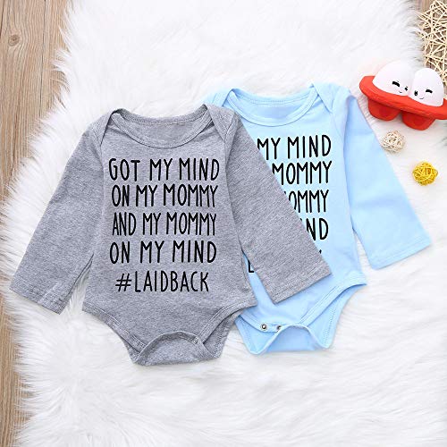 Baby Girl Boy Clothes Onesie Bodysuit Summer Romper Jumpsuit Outfits Pajama Clothes Yamally (6-12 Months, Gray 03)