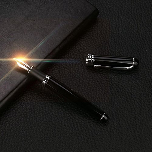 JinHao X750 Fountain Pen Matte Frosted Deluxe Black Extra Fine Nib (B) - Thumbnail 3