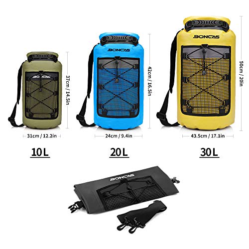 Boncas Waterproof Backpack, 30L Dry Bag with Waterproof Phone Pounch