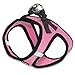 Best Pet Supplies - All Weather Mesh / Plush, Reflective, No Pull Harness for Small, Medium Dogs, Cats - Secure with Hook & Loop Fastener, Buckle, Double D-Rings - Pink/Black Trim, XS