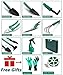 Gardening Tools Set – Portable 14 Pieces Garden Hand Tool Sets, Gardening Gifts Gardener Supplies with Storage Box, Pruners, Rake, Shovel, Trowel, Sprayer, Gloves for Women Men Kidsthumb 1