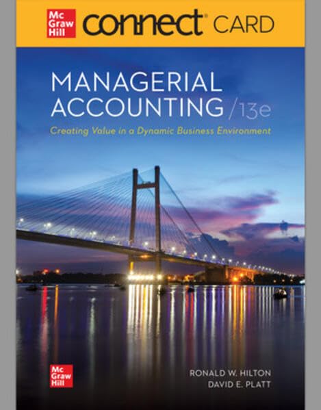 Managerial Accounting Connect Access