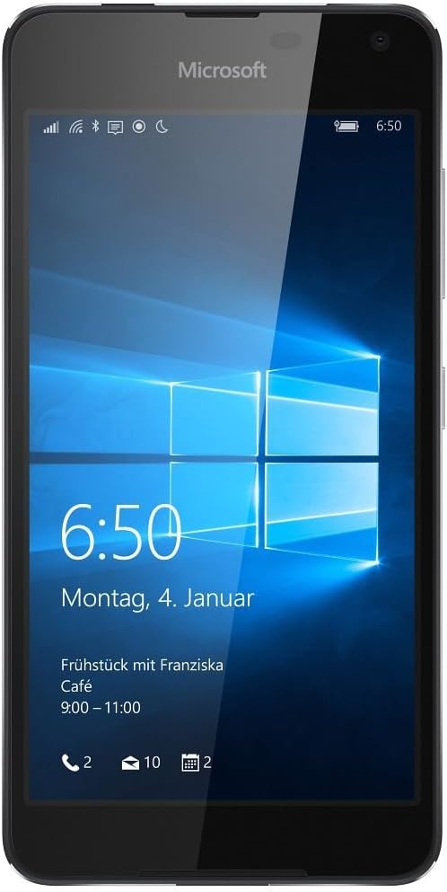 Microsoft Lumia 650 16 GB LTE Black - smartphones (Windows 10, Nano SIM, GSM, WCDMA, LTE) (Refurbished)