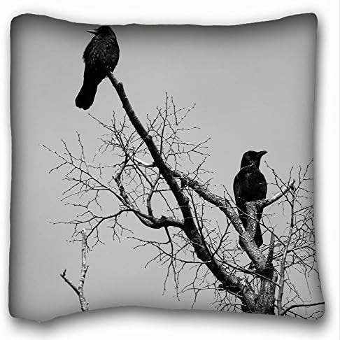Decorative Square Throw Pillow Case Animals Birds animals birds crows ravens gothic dark 18"*18" Two Side