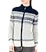 Wool Overs Women's Lambswool Fair Isle Zip Cardigan