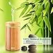 URPOWER OD-A001 Real Bamboo Essential Oil Ultrasonic Aromotherapy Cool Aroma Diffuser with Adjustable Mist Modes, Waterless Auto Shut-Off for Home Office Bedroom Living Room Study Yoga Spa
