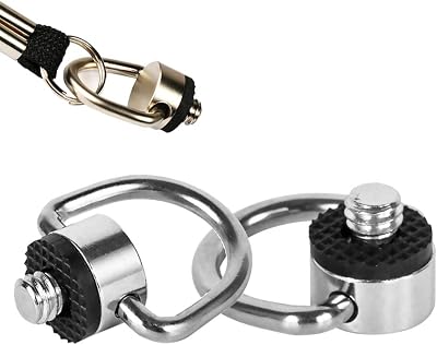 AONTOKY 1/4"-20 D Ring Screw Hinged Holder for DSLR Cameras Tripod Quick