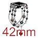 Falandi Apple Watch Band 42mm, Glittering Diamond Metal Black Case with Handmade Elastic Stretch Bracelet Fashion Women Girls Rhinestone Replacement Strap for iWatch Series 3 / 2 / 1 (S, Black-42mm)