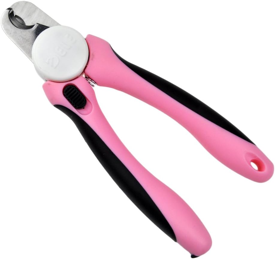 MeowWoof Pet Nail Clipper for Dog Grooming or Cat Paw Trimming Baby Pink Large