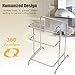 Steel Space Universal Knife Block, Stainless Steel Knife Draining Rack, Kitchen Knife Organizer with Cutting Board Holder