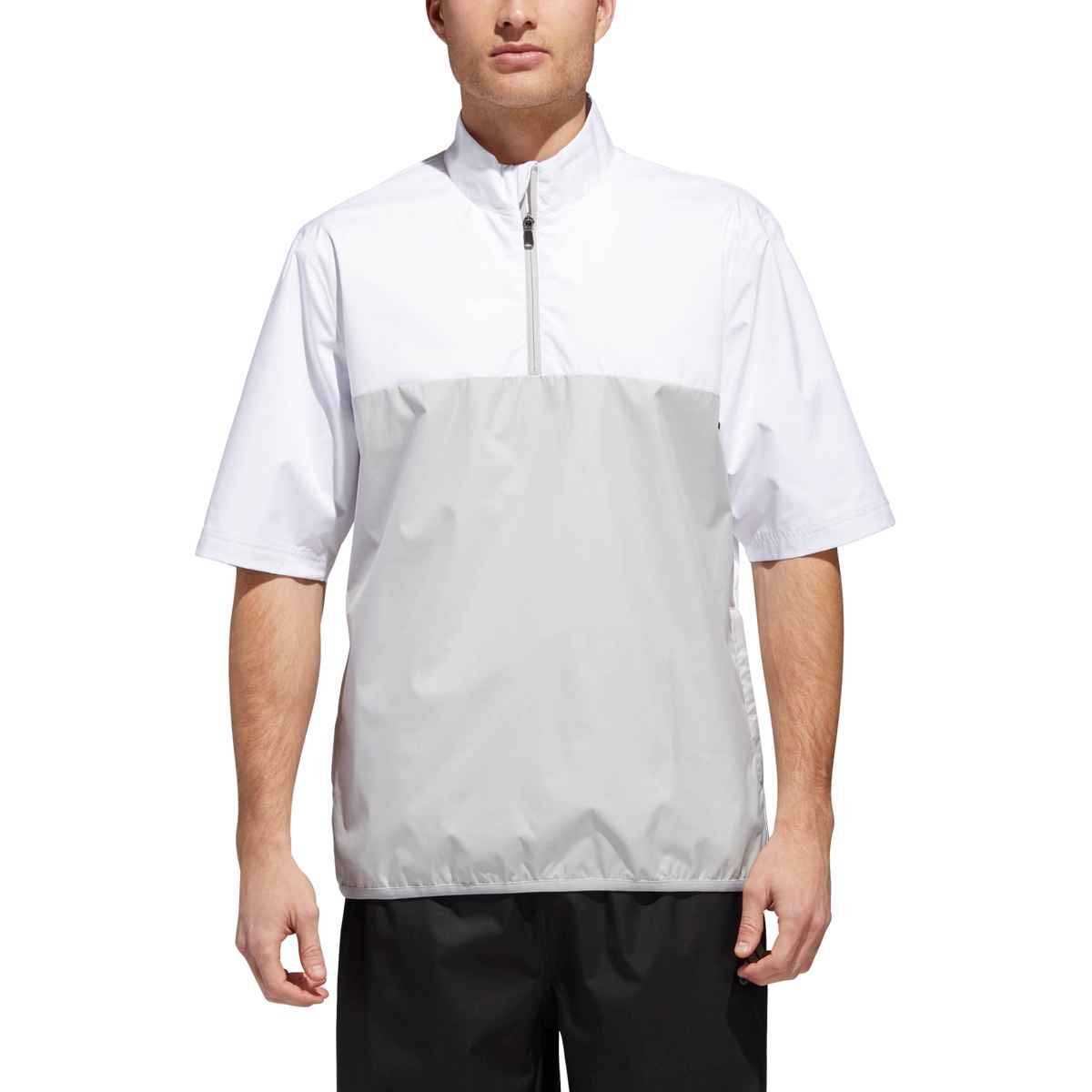 adidas Golf Climatstorm Provisional Short sleeve Rain Jacket, White, XX-Large | Homer's Coat