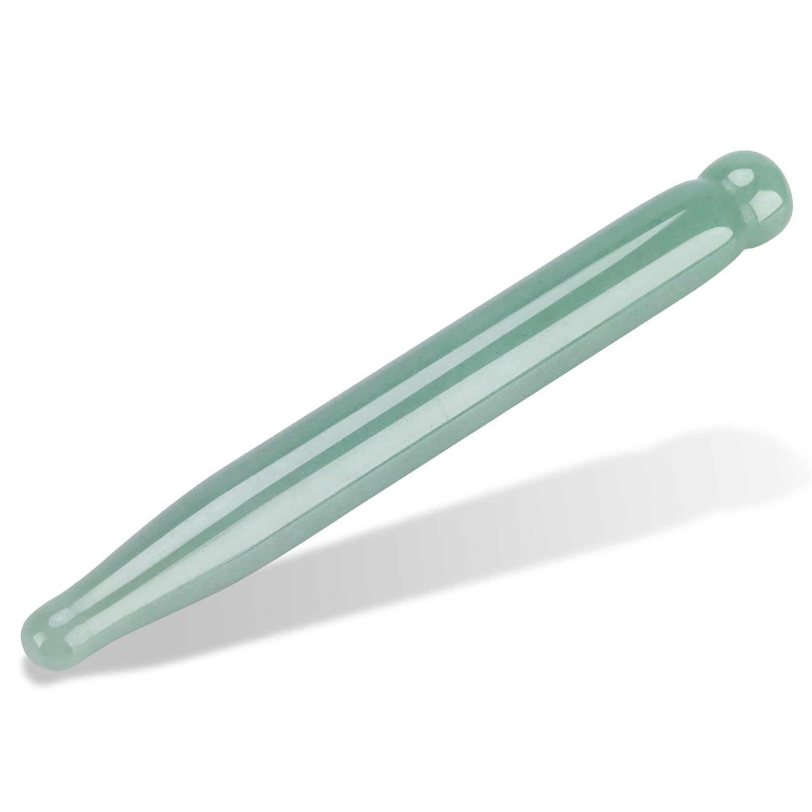 Sonew Jade Stone Massage Sticks, Natural Stone Acupressure Stick Crystal Stick Chopsticks Acupuncture Sticks Special Experience, 12 cm(Aventurine Green)