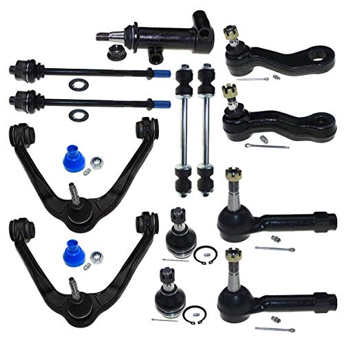 DLZ 13 Pcs Front Kit-Upper Control Arm Lower Ball Joint Tie Rod End Sway Bar Pitman Arm Idler Arm Idler Arm Assembly Compatible with Chevrolet Tahoe Silverado/GMC Sierra 1500 Yukon K8987 ES3493T - Thumbnail 7