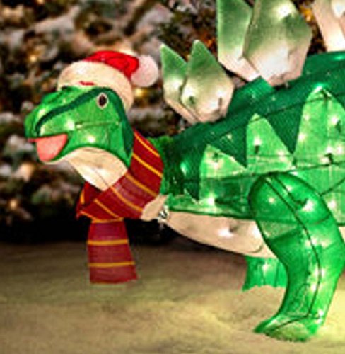 Pre Lit Animated Lighted Shimmering Glittering T Rex And