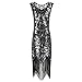 Urmine Women's Retro 1920s Gatsby Sequined Beaded Evening Party Prom Cocktail Flapper Dress