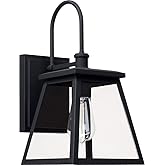 Capital Lighting 926811BK Belmore Clear Glass Outdoor Wall Sconce, 1-Light 100 Watt, 15" H x 8" W, Black