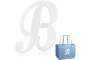 ALKNOT Decorative Lettering Charms for Bogg Bag, Alphabet Lettering Accessories, Decorative Bogg Bag Charms Insert Alphabet Lettering, Alphabet 3D Letters for Personalizing Handbag DIY White