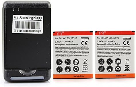 Chariot Trading - 2 x 2900mah NFC Battery + Wall Charger for Samsung Galaxy S4 SIV i9500 - CJ-BG-000524