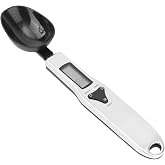 Digital Measuring Spoon Scale, 0.1-500g Electronic Kitchen Food Weighing Spoon Scale Detachable High Precision Gram Measuring Spoons with LCD Display Weighable Units g/oz/gn/ct