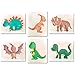 Dinosaur Watercolor Prints - Set of 6 (8 inches x 10 inches) Photos - Cute Kids Boys Girls Bedroom Wall Art