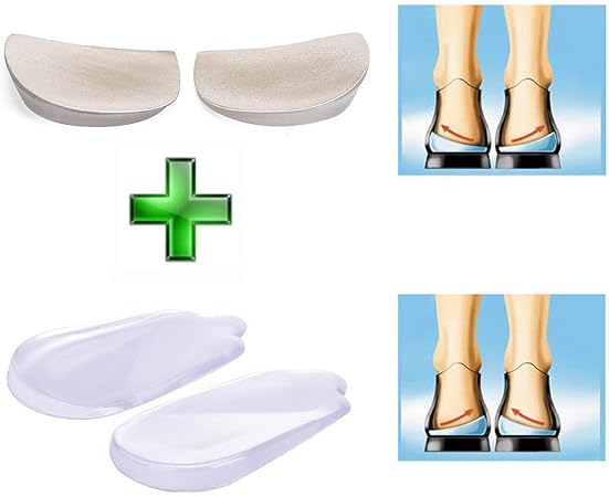 solette ortopediche per supinazione e pronazione sollevamento tallone S  36-40 Haofy solette per supinazione per donne e uomini 2 paia inserto a  cuneo per gambe di tipo O/X Ortopediche Scarpe e borse