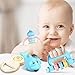 Peradix Rattle Baby Rattle Toy Set，Rattle'n Rock Newborn Toys Hand Bell Kit(Light Colors)