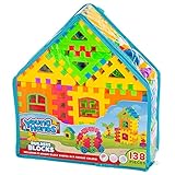 Creative Kids Interlocking Building Block Play Set for Kids w/ 138 Unique, Colorful Bricks & Convenient Carry Backpack - Educational Construction Kit for Preschool, Kindergarten & More Ages 3+