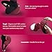 Zen Naturals Yoga meditation crescent pillow with firm stuffing to support weight (Burgandy)
