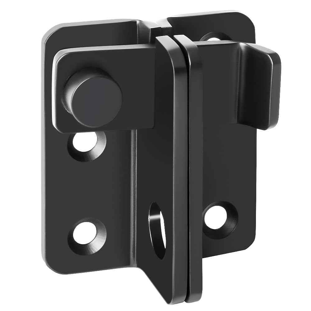 Sayayo Shed Lock Gate Lock Door Bolt Lock Gate Latch Tiny Padlock Hasp for Wooden Gates Garden Shed Cupboard Pet Cage, Stainless Steel Matte Black Finished
