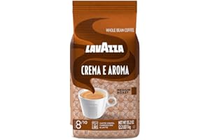 Lavazza Crema E Aroma Whole Bean Coffee Blend, 2.2-Pound Bag , Balanced medium roast with an intense, earthy flavor and long lasting crema, Non-GMO