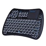 iPazzPort Bluetooth Mini Wireless Keyboard with Touchpad, Backlit, IR Learing for Android TV Box, TV Stick, Nvidia Shield TV, Smart TV KP-810-61 BT