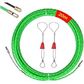Electrical Fish Tape 65.6FT | 3.0 mm Wire Fish Tape Wire Puller | Wire Snake for Running Wire Through Wall | Retractable Cable Pulling Tools with 2 Guide Springs | Wire Feeder