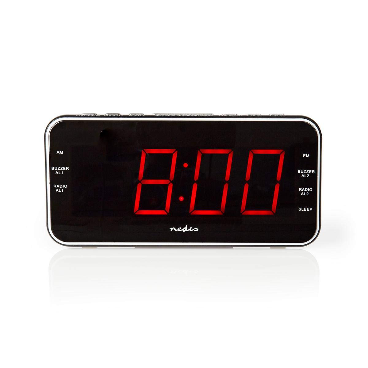 Nedis 1.8'' FM Digital Radio Alarm Clock