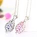 HOUSWEETY Aromatherapy Essential Oil Diffuser Necklace - Drop Locket Pendant,6 Refill Pads