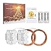 koopower 2X 50 LEDs Battery Fairy Lights on 16ft Waterproof Copper String for Outdoor (8 Modes), Warm White