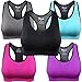 BAOMOSI Women Racerback Sports Bras - Padded Seamless High Impact Support for Yoga Gym Activewear Bra