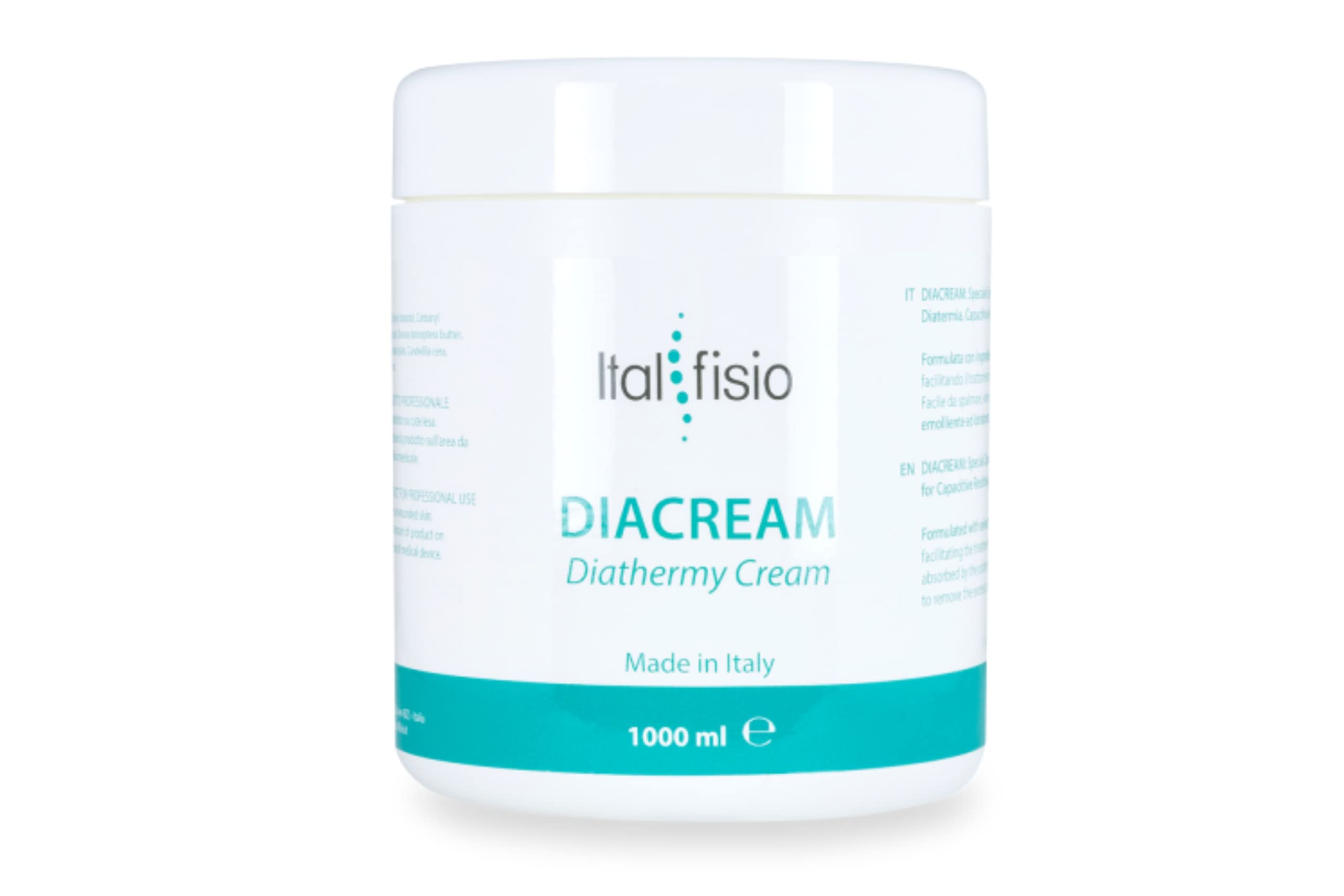 Diacream by Italfisio. RF Radiofrequency, Capacitive Resistive, Diathermy, tecar Cream. 1000ml