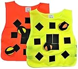 Best Dodgeball Game Set for Kids with 2 Velcro Vests and 4 Dodge Balls, Great Indoor and Outside Dodge Tag Kit, Free Ebook with Fun Activities for Children to Play