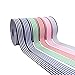 Stripe Grosgrain Ribbon 1 Inch, Multi Color Premium Christmas Fabric Ribbon for Gift Wrapping Weddings Baby Showers Hair Bow Crafts Holiday Party Decor 30 Yards