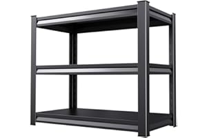 AOJUFEO Garage Shelving Unit, Garage Storage Shelves Heavy Duty Shelving, Adjustable Metal Shelving Utility Shelf, Storage Rack for Industrial, Warehouse, Basement